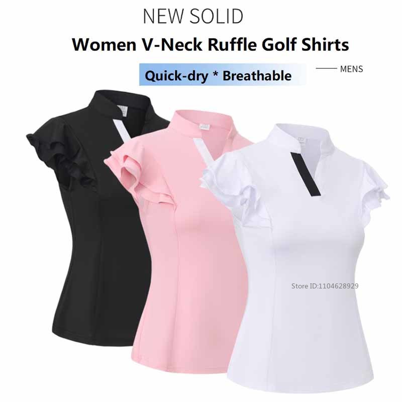 Golf Equipment For Women - Pakaian Golf Wanita Kaus Golf Lengan