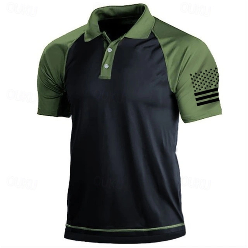 Kaus Polo Pola Bendera AS Gamb - Golf Equipment For Sale ulasan dan harga