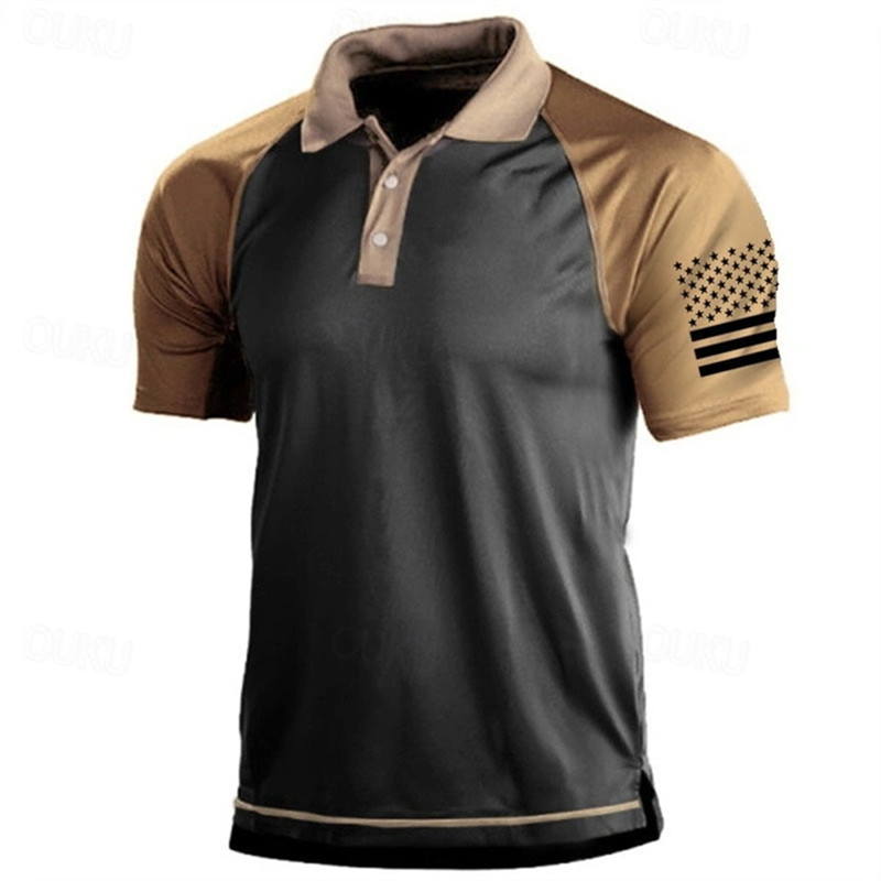 Kaus Polo Pola Bendera AS Gamb - Golf Equipment For Sale ulasan dan harga